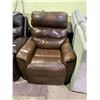 Image 1 : BROWN LEATHER RECLINER *UNKNOWN WORKING CONDITION*