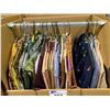 Image 1 : WARDROBE BOX OF ASSORTED CLOTHING INCLUDING; SUMMER SHIRTS, DRESS SHIRTS, VESTS & MORE