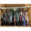 Image 1 : WARDROBE BOX OF ASSORTED CLOTHING INCLUDING; DRESSES, SWEATERS, SHIRTS & MORE