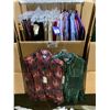 Image 1 : WARDROBE BOX OF ASSORTED CLOTHING INCLUDING; SKIRTS, PANTS, DRESS SHIRTS & MORE