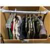 Image 2 : WARDROBE BOX OF ASSORTED CLOTHING INCLUDING; JACKETS, DRESSES, PANTS & MORE
