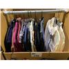Image 2 : WARDROBE BOX OF ASSORTED CLOTHING INCLUDING; JACKETS, SHIRTS, SWEATERS & MORE