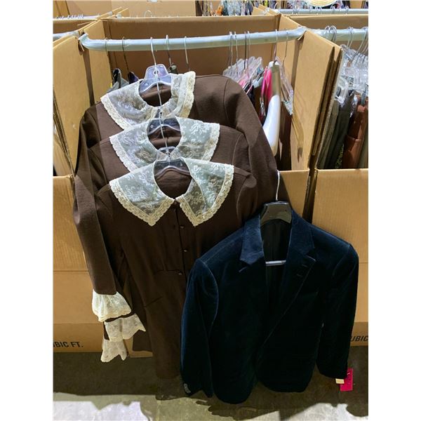 WARDROBE BOX OF ASSORTED SHIRTS, DRESSES, SKIRTS & MORE