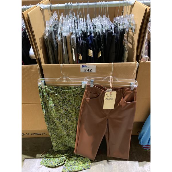 WARDROBE BOX OF ASSORTED PANTS