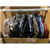 Image 2 : WARDROBE BOX OF ASSORTED CLOTHING INCLUDING; JACKETS, SHIRTS, DRESSES & MORE
