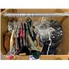 Image 2 : WARDROBE BOX OF ASSORTED CLOTHING INCLUDING; DRESSES, SAREES, BAG OF BLACK MESH MATERIAL & MORE
