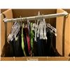 Image 2 : WARDROBE BOX OF ASSORTED CLOTHING INCLUDING; SKIRTS, SWEATERS, PANTS & MORE
