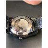 Image 2 : MEN'S TALIS CO 7820 AUTOMATIC WATCH, BLACK SKELETON DIAL AND CASE, STAINLESS STEEL STRAP,