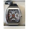 Image 1 : MENS AUTOMATIC DESCHAMPS & CO WATCH, SKELETON DIAL, GLASS EXHIBITION BACK CASE,