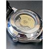 Image 2 : MENS LOUIS LACOMBE AUTOMATIC WATCH, SKELETON DIAL, GLASS EXHIBITION BACK CASE, LEATHER STRAP,