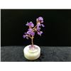 Image 2 : AMETHYST WITH JADE BASE BONSAI TREE RETAIL $350