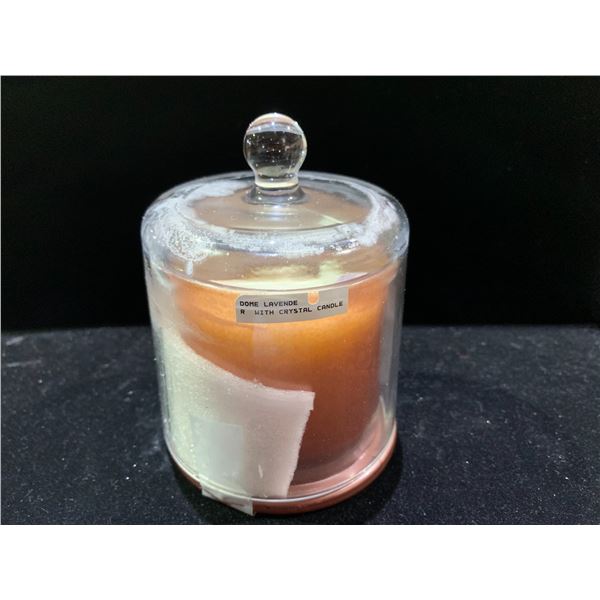 DOME LAVENDER CANDLE WITH CRYSTALS