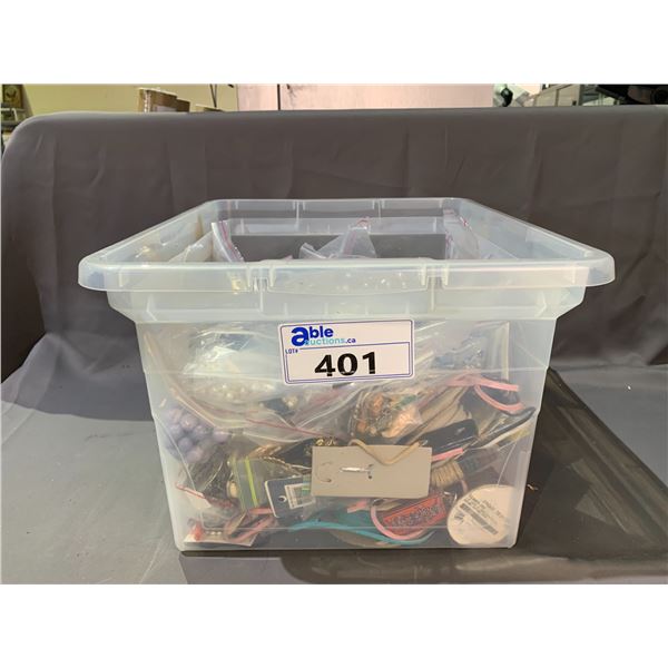 BIN OF ASSORTED JEWELRY