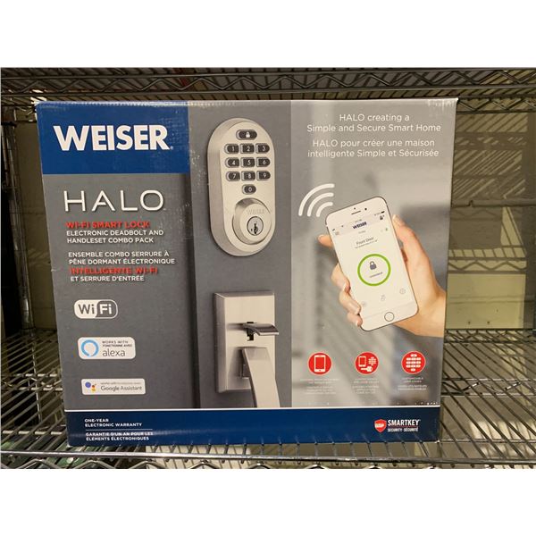 WEISER HALO SMART WI-FI ELECTRONIC DEADBOLT & HANDLESET COMBO PACK