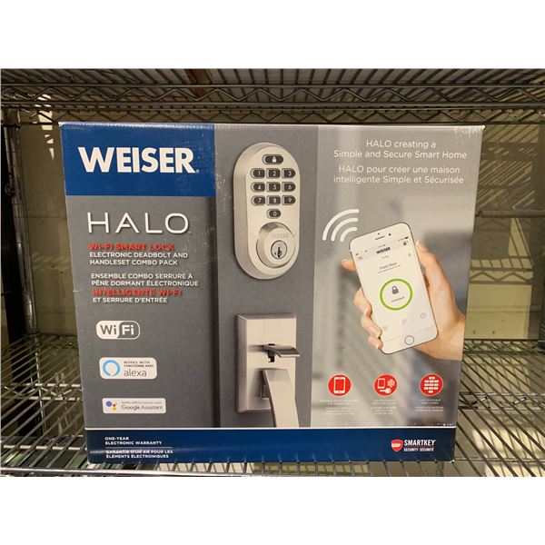 WEISER HALO SMART WI-FI ELECTRONIC DEADBOLT & HANDLESET COMBO PACK