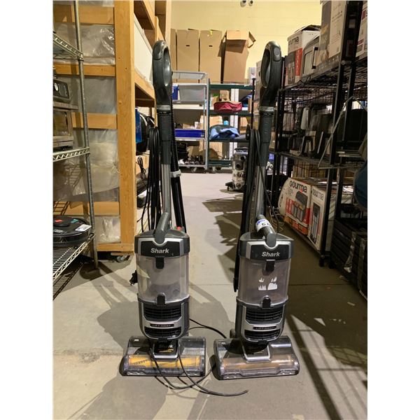 2 SHARK LIFT-AWAY VACUUMS (CORD ENDS CUT OFF)