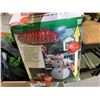 Image 2 : BOX OF ASSORTED ITEMS INCLUDING; SIZE 10.5 MEN'S BOOTS, INFLATABLE SNOWMAN AND MORE