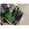 Image 3 : BOX OF ASSORTED ITEMS INCLUDING; SIZE 10.5 MEN'S BOOTS, INFLATABLE SNOWMAN AND MORE