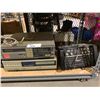 Image 2 : SHELF LOT OF VINTAGE STEREO EQUIPMENT AND INSIGNIA RADIO