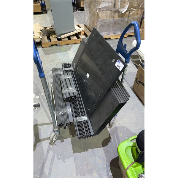 CART OF MULTI-TIER SHELVING UNIT (CART NOT INCLUDED)