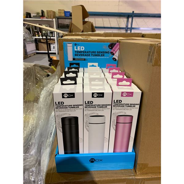 CASE OF 48 LED TEMPERATURE SENSING BEVERAGE TUMBLERS