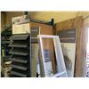 Image 3 : LOT OF ASSORTED ITEMS INCLUDING; METAL DISPLAY RACK, WINDOW FRAMES, DOORS & MORE