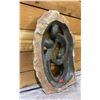 Image 2 : ARTIST SIGNED AFRICAN STONE SCULPTURE 22" TALL