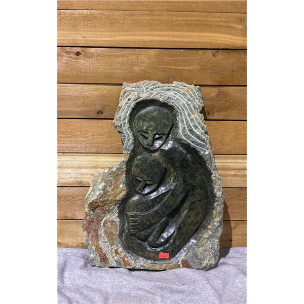 AFRICAN STONE SCULPTURE 29" TALL