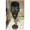 Image 2 : METAL ZULU MASK CANDLE HOLDER 23.5" TALL