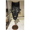 Image 2 : METAL ZULU MASK CANDLE HOLDER 23.5" TALL