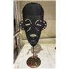 Image 2 : METAL ZULU MASK CANDLE HOLDER 23.5" TALL