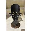 Image 2 : METAL ZULU MASK CANDLE HOLDER 11.5" TALL