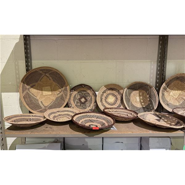 SHELF OF ASSORTED SANGWE BASKETS