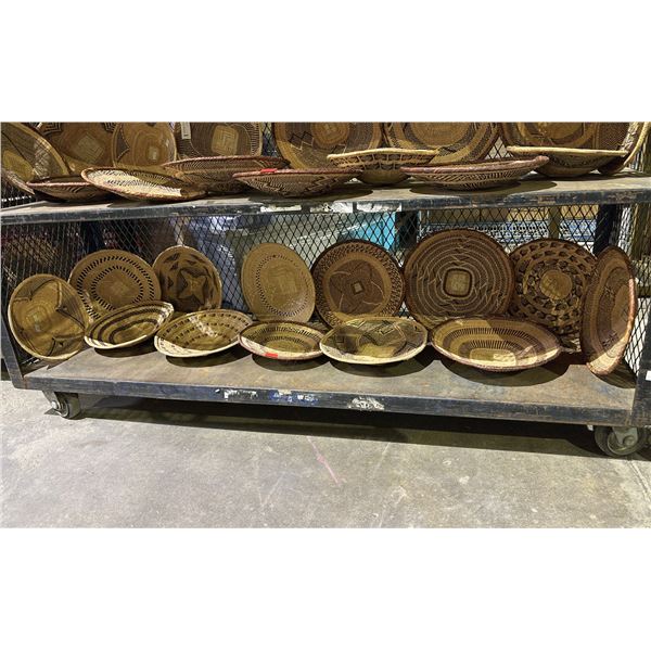 SHELF OF ASSORTED SANGWE BASKETS