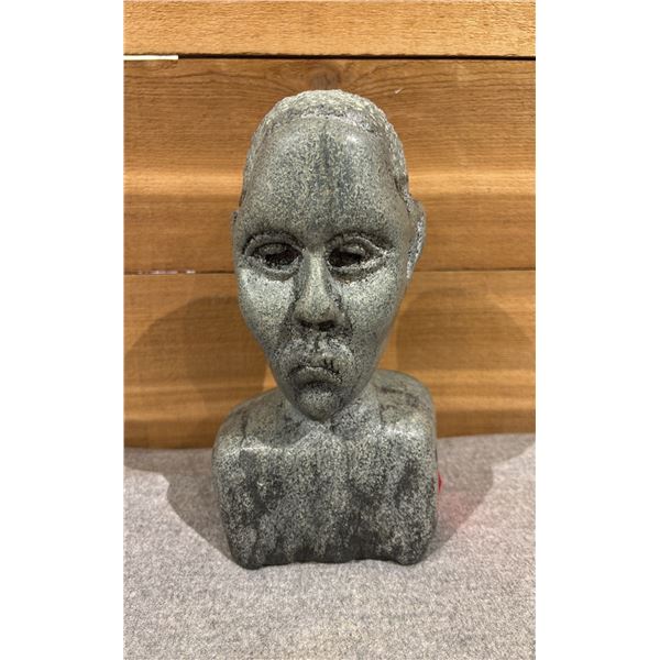 ARTIST SIGNED AFRICAN STONE SCULPTURE 9" TALL