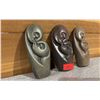 Image 2 : 3 AFRICAN STONE SCULPTURES 7" TALL