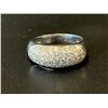 Image 1 : 14KT WHITE GOLD RING SIZE 7, SET WITH 49 ROUND BRILLIANT CUT DIAMONDS (1.47 CARAT TOTAL) TOTAL
