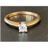 Image 1 : 14KT WHITE AND YELLOW GOLD RING SIZE 6 1/4, SET WITH 1 DIAMOND 0.25CT, TOTAL WEIGHT 2.4G,