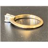 Image 2 : 14KT WHITE AND YELLOW GOLD RING SIZE 6 1/4, SET WITH 1 DIAMOND 0.25CT, TOTAL WEIGHT 2.4G,