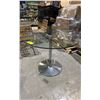 Image 2 : GLASS TOP DINING TABLE APPROX 39.5" DIAMETER