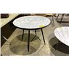 Image 1 : METAL MARBLE TOP DINING TABLE APPROX 35.5" DIAMETER