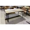 Image 2 : RUSTIC LOOK DINING TABLE APPROX 59 X 31.5"
