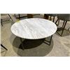 Image 2 : MARBLE TOP COFFEE TABLE APPROX 39" DIAMETER