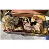 Image 2 : TRUNK WITH TAXIDERMY BOBCAT, HORNS & SHARKS TEETH