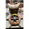 Image 1 : SHIPS WHEEL AND COVERED WAGON LAMP