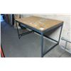Image 2 : METAL WORK BENCH WITH WOODEN TOP