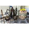 Image 1 : 3 PIECE TEA SET AND OWL DECOR