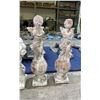 Image 3 : CEMENT GARDEN STATUES APPROX 19" TALL - 2 CHERUBS AND 2 ANGELS