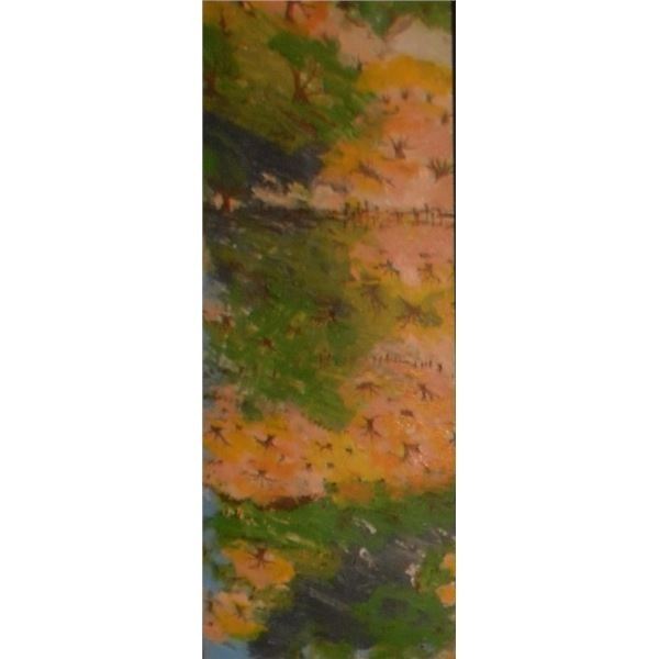 Original fences landscape LangdonArt painting-IMAGINE walking-peinture originale Plaisirs sur Terre?