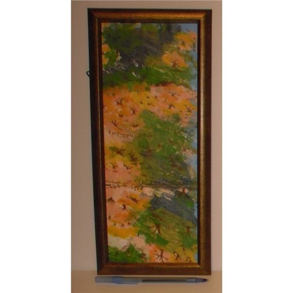 Original fences landscape LangdonArt painting-IMAGINE walking-peinture originale Plaisirs sur Terre?